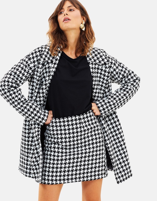 FRIEND of AUDREY - Houndstooth Check Coat