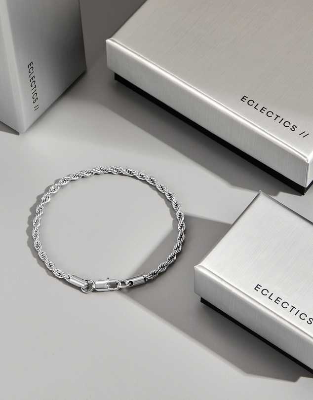Eclectics - Stainless Steel Nautical Rope Chain Bracelet