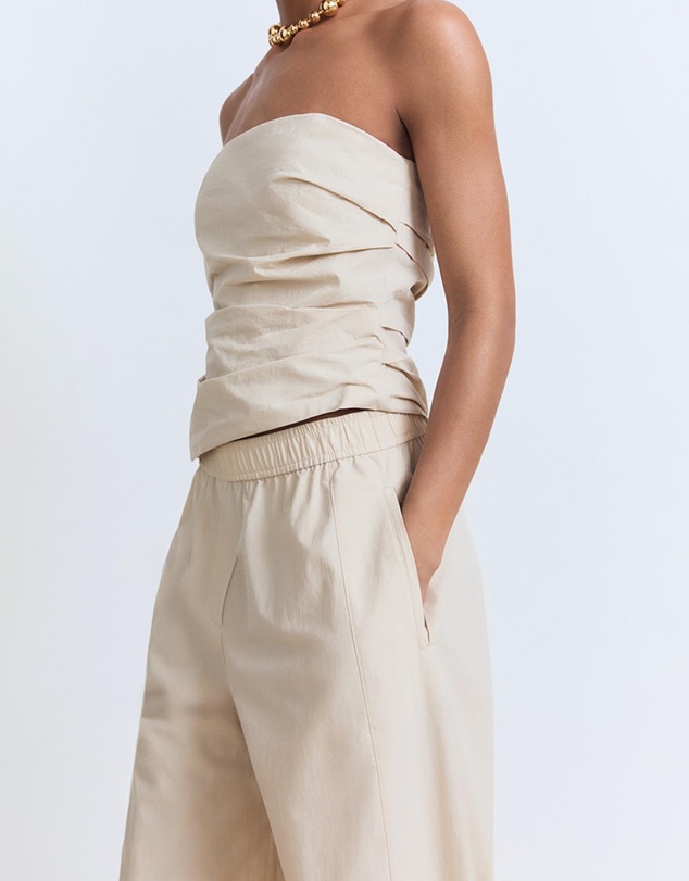 M.N.G - Paper Bag Cotton Trousers