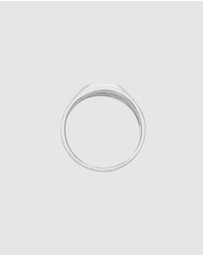 Kuzzoi - ICONIC EXCLUSIVE - Ring Men Square Matt Statement in 925 Sterling Silver