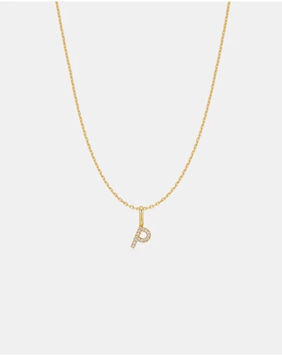 Ania Haie - Ania Haie Gold Letter P Initial Necklace