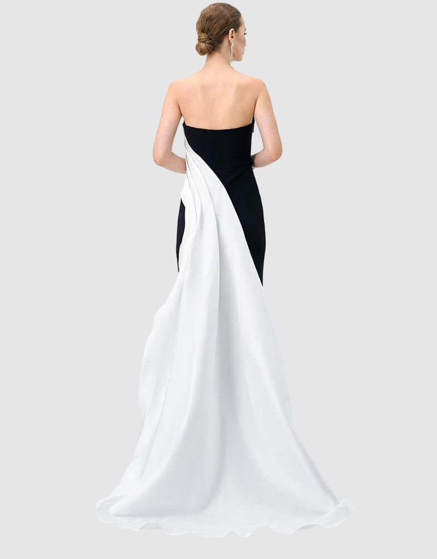 Bariano - Roella Asymmetric Sash Gown