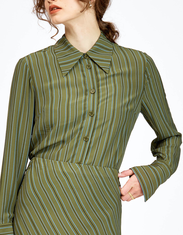 bul - Gecko Shirt Olive Stripe