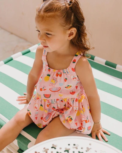 Huxbaby - Beach Club Paradise Tie Romper - ICONIC EXCLUSIVE - Babies