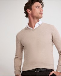 Oxford - Basic V-Neck Pure Wool Pullover