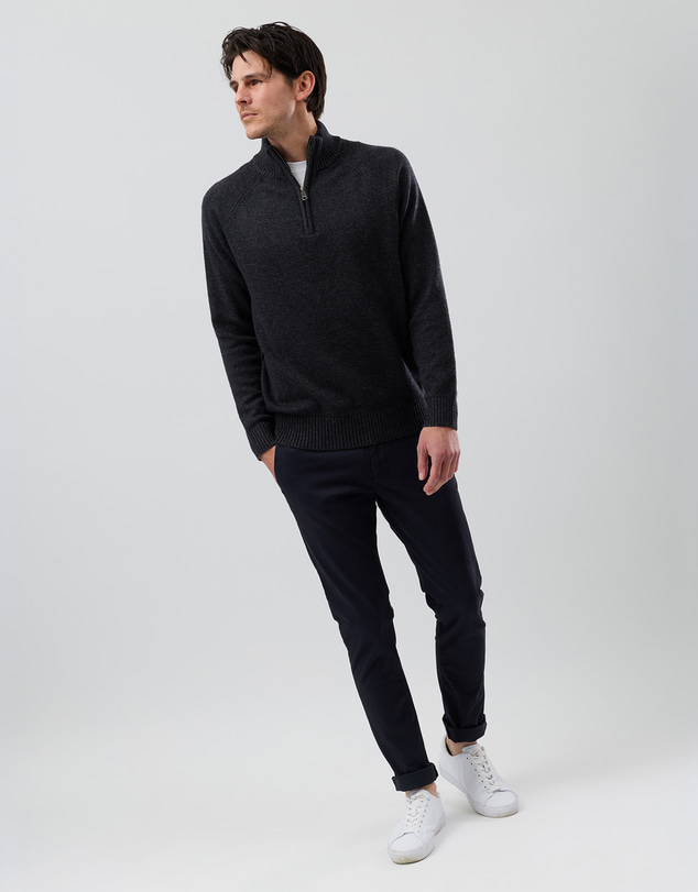 Wayver - Half Zip Wool Blend Knit