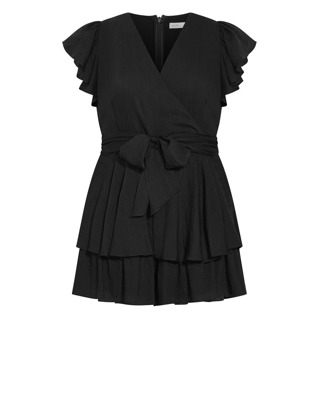 City Chic - Sunny Frill Playsuit