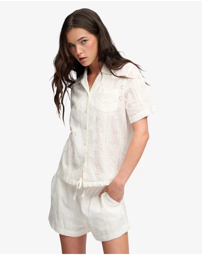 Superdry - Heritage Broderie Short Sleeve Shirt