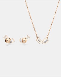 Swarovski - Mesmera Set, Pear Cut, Octagon Cut, White, Rose Gold-Tone Plated