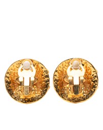 Pre-Loved by Azura Reborn - Pre-Loved Gold Plated CC Round Clip on Earrings