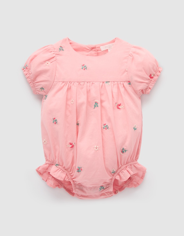 Purebaby - Embroidered Bodysuit -Kids-Babies