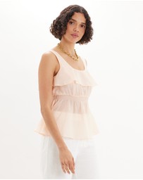 Amelius - Lorena Peplum Ruffle Top