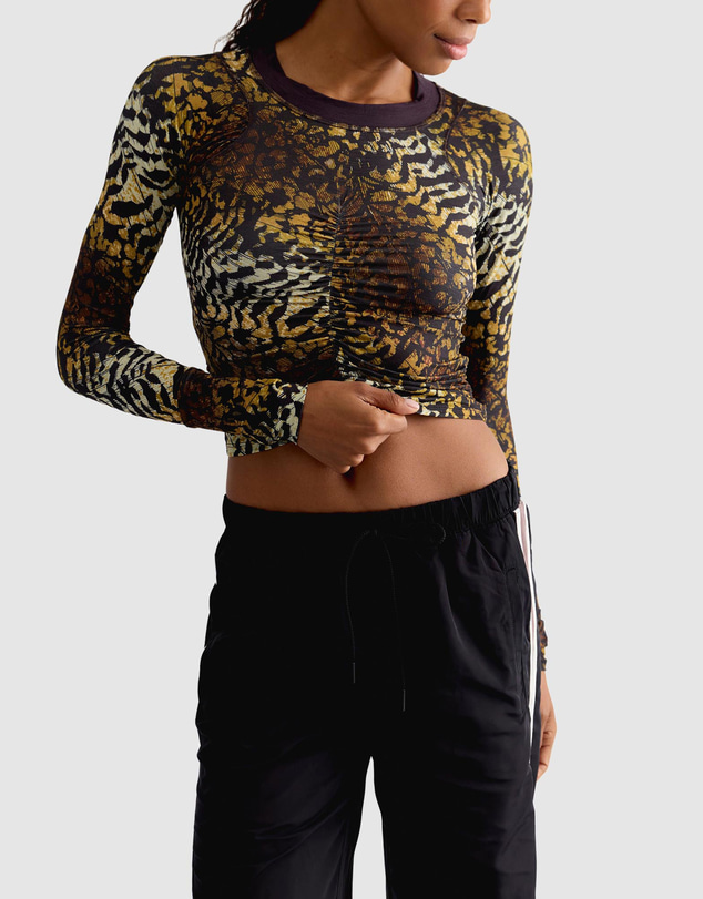FP Movement by Free People - Tempo Ruched Layer Printed Top