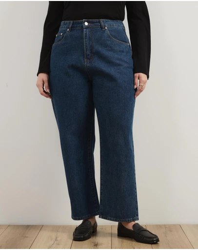Atmos&Here Curvy - Milla Straight Leg Jeans