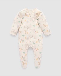 Purebaby - Bunny Cheer Thick Zip Growsuit -Kids-Babies