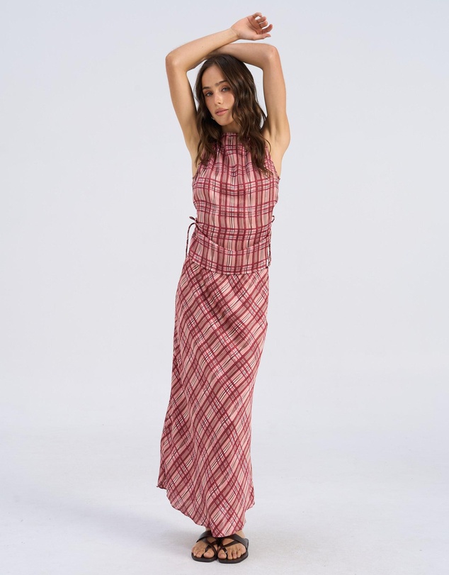 Vero Moda - Lise Check Midi Skirt