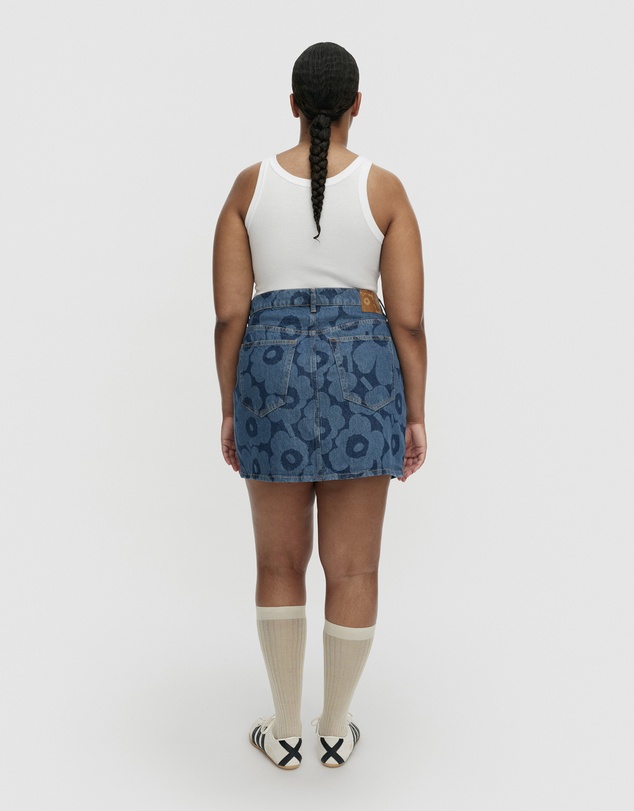Marimekko - Maridenim Ruudut Unikko Skirt