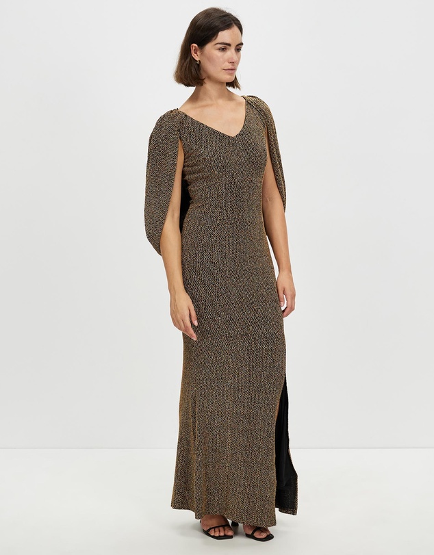 Pink Ruby - Elegance Cape Maxi Dress