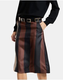 Cynthia Rowley - Stripe Collectible Silk Skirt