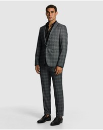 yd. - Cassius Slim Fit Check Suit Jacket