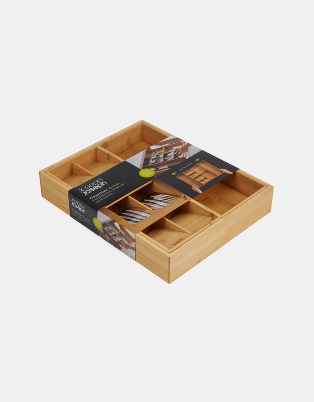 Joseph Joseph - DrawerStore™ Bamboo Expandable Cutlery, Utensil & Gadgets Organiser