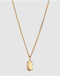 Elli Jewelry - Necklace Crystal Oval 925 Sterling Silver Gold-Plated