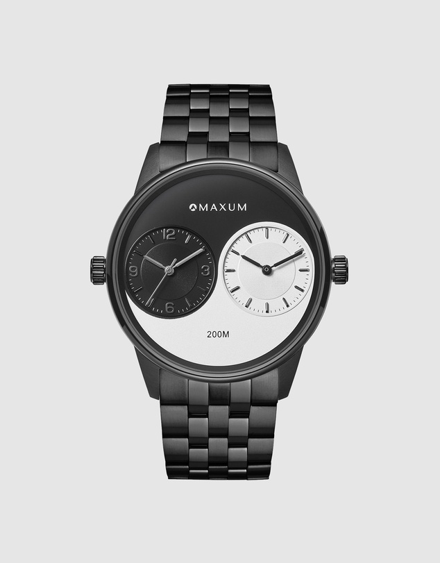 Maxum - Maxum x Taylor Steele - Yinyang Dial, Black Case & Black Bracelet