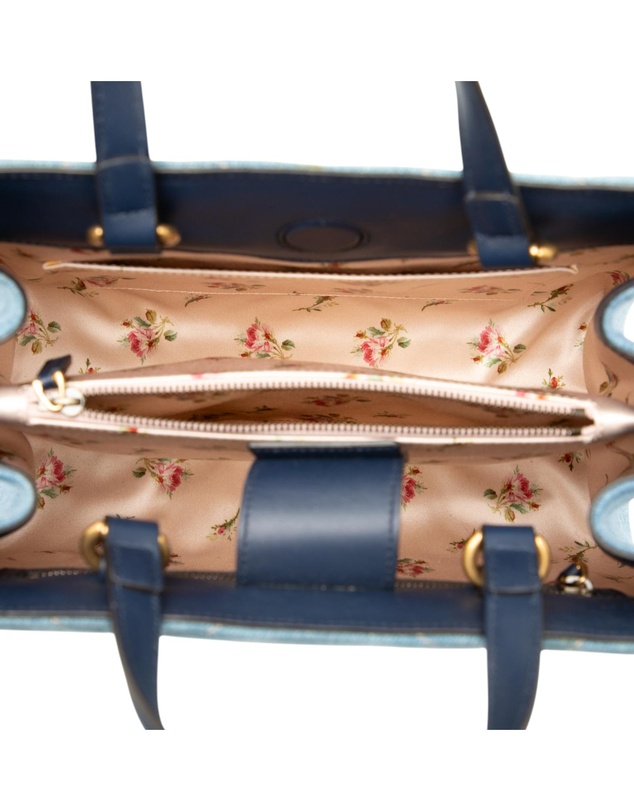 Pre-Loved by Azura Reborn - Pre-Loved Small GG Marmont Matelasse Denim Pearly Satchel