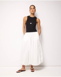 AERE - Avalon Bubble Hem Midi Dress