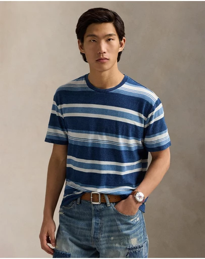 Polo Ralph Lauren - Classic Fit Striped Cotton-Linen T-Shirt
