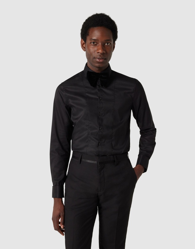 Politix - Slim Long Sleeve Panelled Formal Shirt