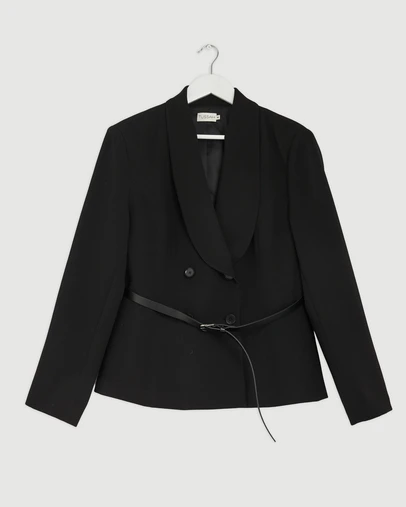 Revibe - Repaired Tussah Nora Belted Blazer - Brand Sizing-18