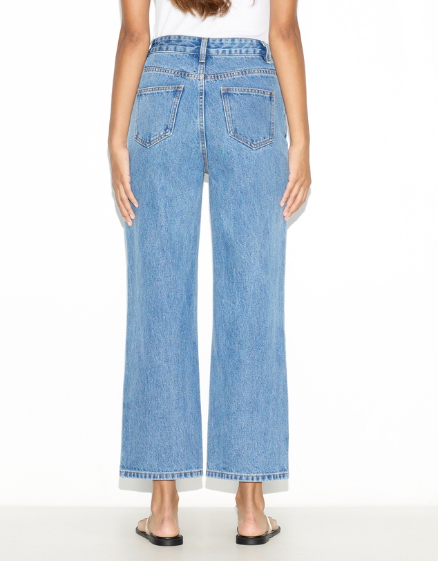 Dazie - Munich High Waisted Cropped Straight Leg Jeans