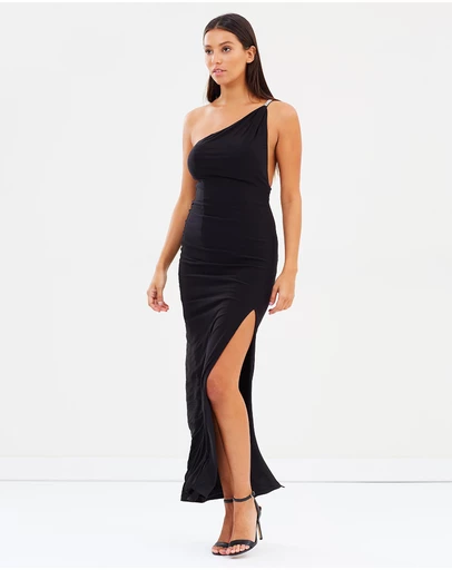 SKIVA - Embellished One Shoulder Evening Dress