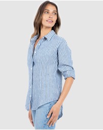 CAMIXA - Rina Striped Linen Shirt