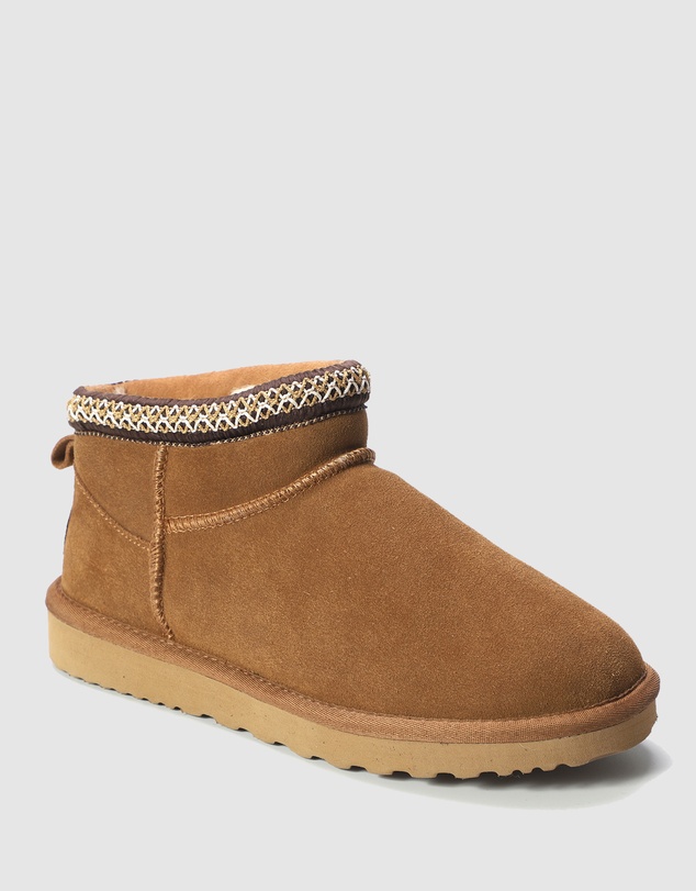 AusWooli Ugg Boots - Altona Sheepskin Wool Ankle Braid Boots