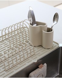 DESIGNSTUFF - DRIP Folding Silicone Drying Mat Large w/ Drainage Mouth
