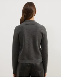 Atmos&Here - Delilah Long Sleeve Double Ended Zipper Knit Jacket