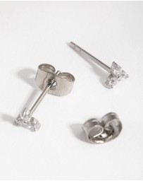 Lovisa - Surgical Steel Cubic Zirconia Cluster Stud Earrings