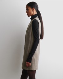 COS - Merino Wool Buttoned Shift Mini Dress