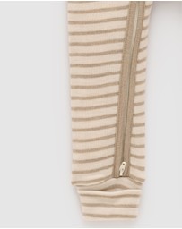 Purebaby - Striped Merino Growsuit -Kids-Babies