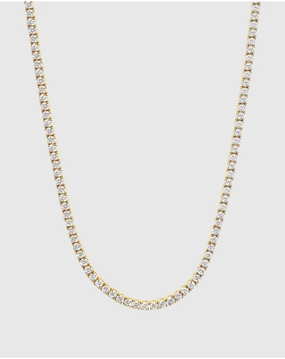 Nialaya Jewellery - Tennis Necklace in Gold