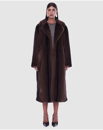 ENA PELLY - Nova Longline Faux Fur Jacket