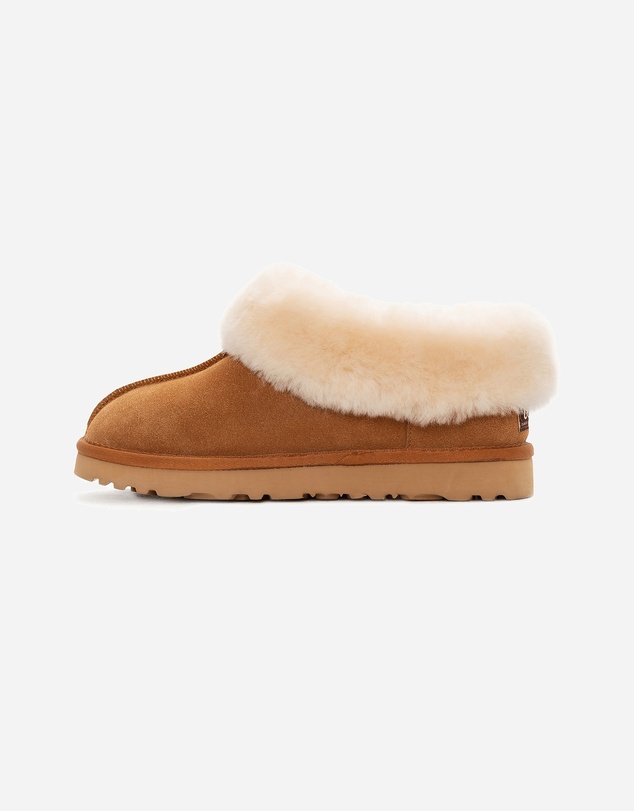Ozwear Connection Uggs - Ugg Slippers Collar Unisex Premium Sheepskin Slippers Suede