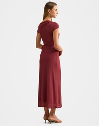Forever New - Paris Draped Mesh Midi Dress