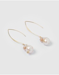 Miz Casa and Co - Charlie Drop Pearl Embellished Earrings