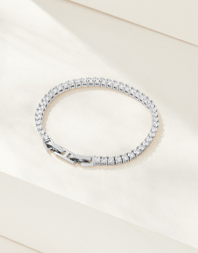 Mestige - Lola Tennis Bracelet - Silver Plated