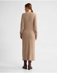 Oxford - Adelaide Knitted Dress With Brooch