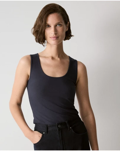 Trenery - Cotton Essential Tank in Night Sky