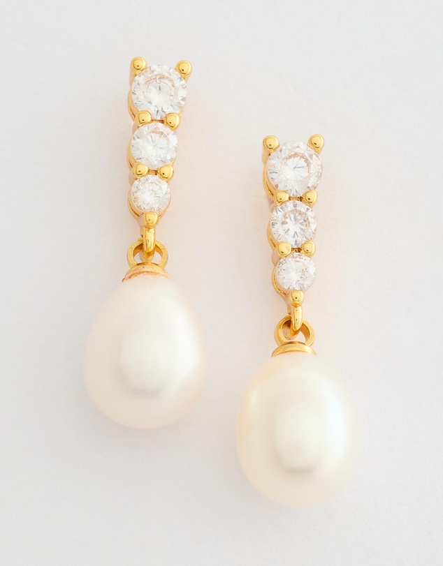 Moira Hughes - The White Label - Amanda Pearl Drop Earrings